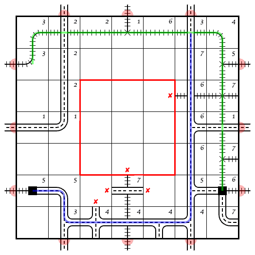 railroad ink completed game example